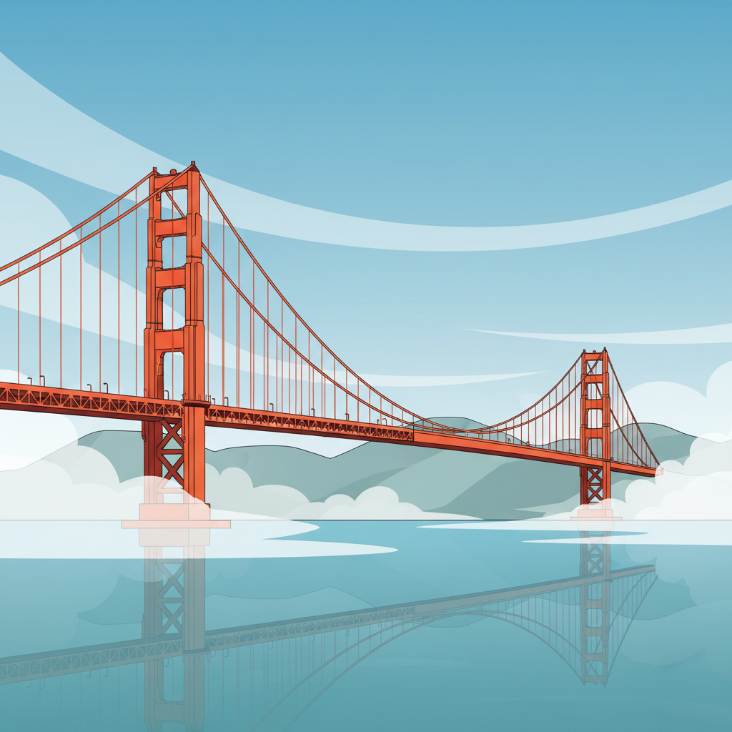 Golden Gate Bridge illustration