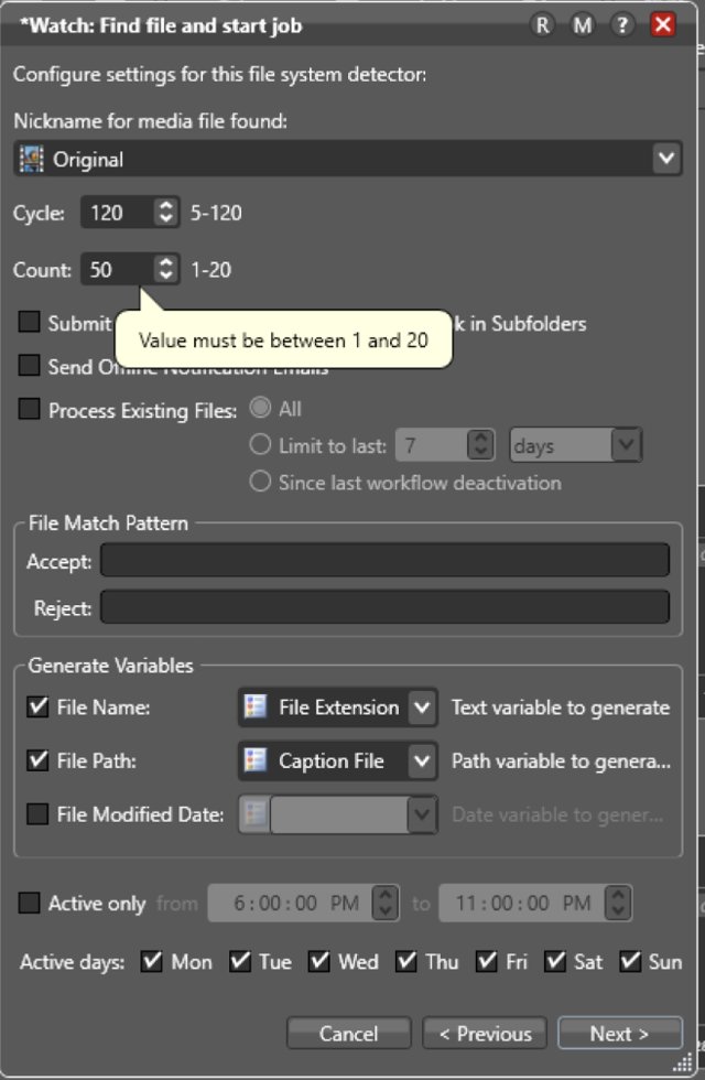 A configuration field showing a brief error state before its value silently reset to a default.